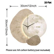 2D Asymmetric Luxury Home Decor Wall Clock, Ultra-Quiet Quartz Movement, No Ticking Sound, Silent Decorative Wall Clock Suitable For Living Room, Bedroom And Office, Fashionable Bedroom Wall Clock Decor, Unique Personalized, Ultra-Clear Time Reading, Suitable For Living Room, Bedroom, Office, Studio, Room Decoration And More.