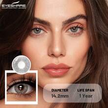 Eyeshare Color Contact Lenses Pupilentes Gray Contact Lenses For Eyes 14.2mm Beauty Look For Weddings & Valentine's Day 1 Year Disposable