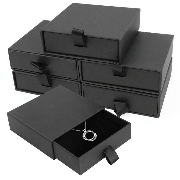 10pcs Jewelry Gift Boxes With Lids - Elegant Black, Mini Necklace, Ring, Earring Storage Boxes - Sturdy Cardboard Structure, Suitable For Jewelry Stores, Birthdays, Weddings, Anniversary Gifts - Bulk Packaging For Easy Organization And Display, Jewelry Boxes, Wedding Accessories, Classic Design, Premium Quality, Durable Material, Exclusive For Specialty Shops