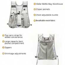 1pc Outdoor Hiking Backpack, Cross-Border Outdoor Cycling Pack, Off-Road Running Hiking Backpack, Women's Lightweight Sports Vest, Multi-Function Lightweight Storage Water Bottle Gear, Women's Sports Running Vest