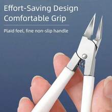 1pc Toenail Clippers For Thick Ingrown Nails Wide Opening Non-Slip Long Handle Toenail Cutter Trimmers Double Headed Dead Skin Shovel Suit