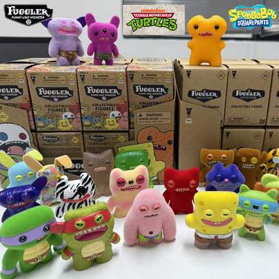 Spin Master 1pc Official Genuine Fuggler Figurine Collection (Blind Box) - Funny Ugly Monster Blind Box Figurines, Desktop Ornaments Decor, Mystery Box Random Collection Popular Toys Surprise Gift