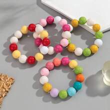 1pc Fashionable Bohemian Style Multicolored Acrylic Beaded Bracelet, Suitable For Women Daily Wear - Bohemian Bead Bracelet - View 10