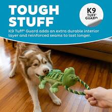 Outward Hound Ranch Roperz Cow Plush Squeaky Dog Toy - 羅皮茲鱷魚 - 查看 4