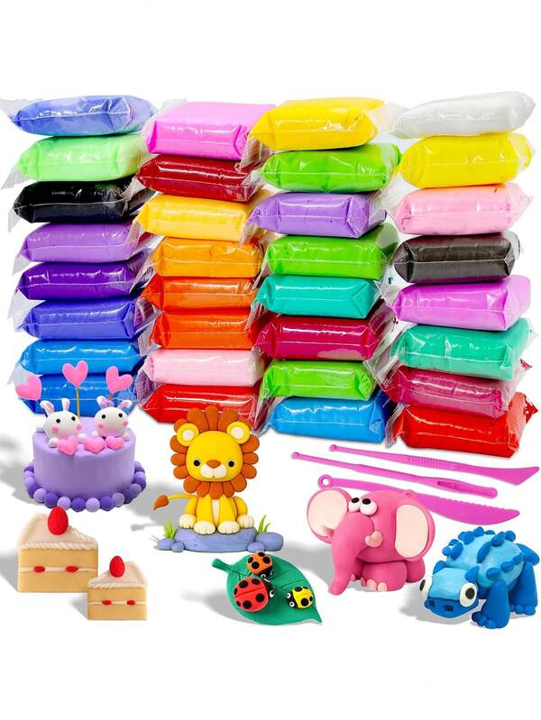 Kit de arcilla para secar al aire - 36 colores con 3 herramientas de escultura y regalo creativo DIY para adolescentes (ideal para regalos de Navidad, vacaciones y cumpleaños)