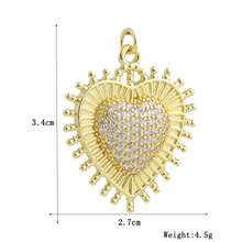 1pc Fashionable Hiphop Style Sun & Heart Pendant, DIY Bracelet, Necklace, Earrings Jewelry Accessory
