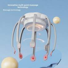 RAF 无线头部按摩器，3种振动模式，可充电，500mAh锂电池 - 静音运行，LED灯，深层头皮按摩，适合放松、缓解头痛、疲劳 - 居家、办公、SPA的理想礼物 - 兼容平板电脑和笔记本电脑，多功能配件，通用尺寸 - 理想的家居礼物。