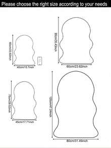 1pc Beige Faux Wool Shaggy Chair Pad, Soft Fluffy Fish-Shaped Non-Slip Washable Decorative Carpet, Versatile As Chair Cushion, Sofa Pad, Throw Pillow, Area Rug For Living Room, Bedroom, Comfortable Thickness For Multiple Scenes - Khaki - View 3