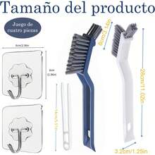EstiloTendenciaCepillo Para BañO,2 Unidades Cepillo De Limpieza Multiusos Con Cerdas Duras Y Gancho - DiseñO En V Para Ranuras, BañO, Cocina, Ventanas, VehíCulos, Grifos, Inodoro Y PersianasCalidad PremiumVersióN Mejorada - 1 - Ver 9