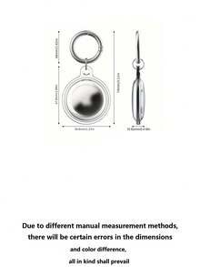 1pc Transparent Apple AirTag Protective Case - Full Coverage Waterproof Protective Shell Locator Anti-Lost Keychain Holder