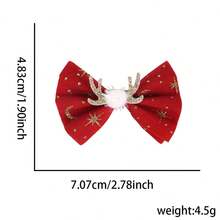 Women Christmas Hair Bow Clips Cute Tree Snowflake Hair Barrettes Holiday Hair Accessories