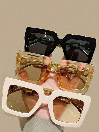 3pcs Y2K Style Square Frame Cute Retro Sports Eyeglasses, Unisex Fashion For Daily Wear In Summer