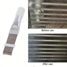 1 件空调翅片清洁刷、冷凝器翅片清洁剂、不锈钢翅片除尘刷、空调清洁工具