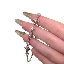 Cross Iris Bracelet For Women, High-End Adjustable Layered Jewelry - Silver - View 5