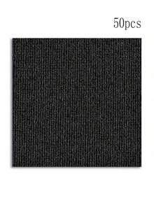 10/20/50 Pieces Self-Adhesive Carpet Floor Tiles - Easy To Cut And Match For Office Or Balcony Decor, Slip Floor Tile For Living Room, Bedroom, Study, Home Floor Decoration, Office Carpet, 11.81in Spliced Floor Mat