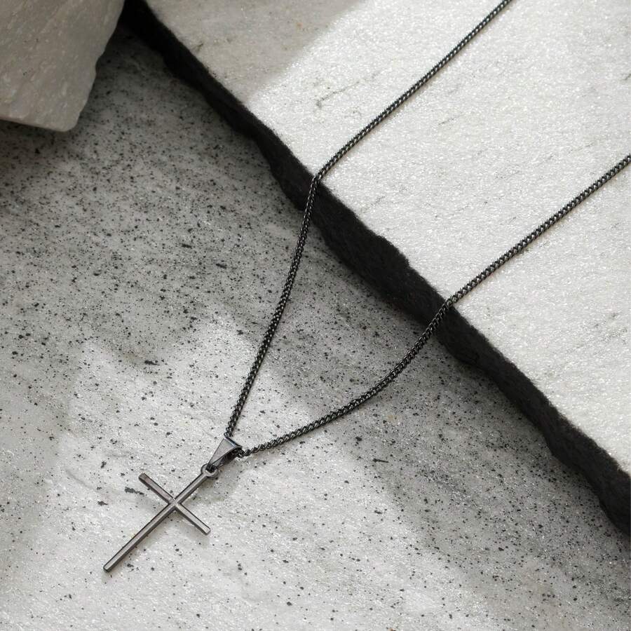 Men's Pendant Necklaces - 黑色 - 查看 1