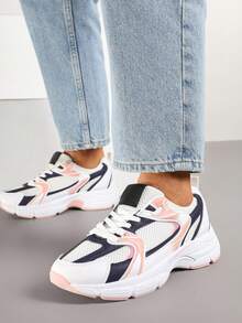 Sneaker chunky in rete da donna, scarpe casual sportive, per primavera e autunno