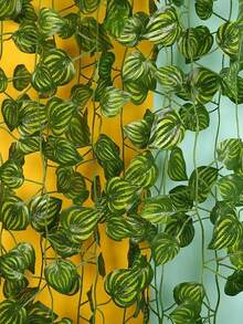 1/6/12/24 piezas Guirnalda de hiedra artificial de 2,1 m Hojas verdes colgantes Planta de hojas Guirnalda para el hogar y el jardín Disfraz de hiedra venenosa, plantas artificiales, rosa, estilo decorativo, decoraciones para fiestas y vacaciones, decoración de otoño, decoración navideña, accesorios de dormitorio