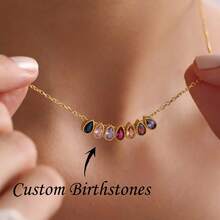 Customized Family Birthstone Necklace, Birthstone Necklace, Birth Stone Necklace, My Children's Necklace, Mothers Necklace, Christmas Gift