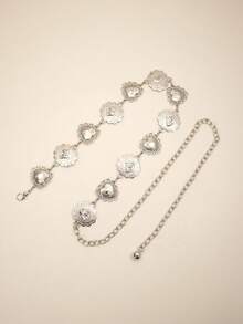 Gothic Style Heart-Shaped Gold Waist Belt/Chain/Belt/Body Chain, Suitable For Daily Wear, Party, Concert, Beach Holiday, Halloween Costume Accessories For Women - Multicolor - View 6