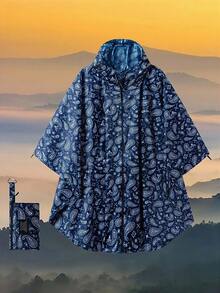 Portable Zipper Hooded Rain Poncho For Adults, Lightweight Rain Coat For Women With Pockets, Waterproof Multicolor Rain Jacket For Women And Men Outdoor Activities, Suitable For Rainy Days, Climbing, Camping, Hiking, Cycling, Fishing