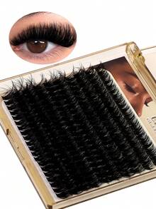 120D/100D/80D/60D/50D/40D/30D Weiche, flauschige Wimpernbüschel-Set, dicke Büschel-Wimpernverlängerungen, individuelle Kunstwimpern, Faux-Nerz-Wimpernbüschel D+Curl 10MM/12MM/14MM/16MM/18MM Wimpernverlängerung, dramatische Wimpernverlängerungen, Wimpernbüschel zum Selbermachen (200/180/160/140 Stücke/Box)