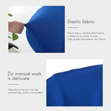 Funda para Respaldo de Silla de Oficina,  Elástica, Extraíble, Lavable, Universal, para Computadora, Funda Protectora para Asiento de Oficina, Sillas Giratorias - Amarillo - Ver 5
