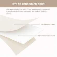 Oaoleer 10 Pack Criusia Drawer Organizer Clothes, Dresser Organizer For Baby Clothes, Underwear, Sock- Foldable Closet Organization And Storage Dividers Bins For Nursery, Bedroom - 米色 - 查看 5