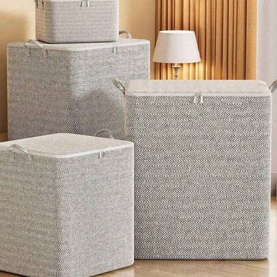 Túi đựng quần áo gấp gọn có tay cầm, dung tích lớn, thoáng khí, hộp đựng quần áo có tay cầm và khóa kéo, túi đựng đồ di động chắc chắn, có thể đựng chăn, ga trải giường, giúp tiết kiệm không gian trong tủ quần áo, phù hợp cho phòng ngủ, nhà ở, ký túc xá, có thể đựng ga trải giường, cũng có thể dùng làm giỏ đựng quần áo bẩn và giỏ đựng quần áo/đồ chơi sạch.