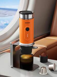 KONMO Máquina de espresso portátil KONMO, calentamiento inalámbrico para extracción en caliente y frío, uso dual de cápsulas de café en polvo