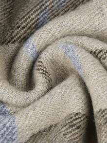 1pc Classic Geometric-Pattern Scarf For Men, 100% Polyester, Soft And Warm, Ideal For Casual & Formal, Outdoor Activities, Winter Travel, Holiday Gifts - Christmas, Valentine'S Day, Spring Festival - Multicolor - View 7