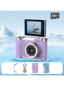 Nueva cámara digital HD - Operación con un solo botón, fácil de tomar fotos y grabar videos, para principiantes que comienzan a usar una máquina con tarjeta CCD, regalo sorpresa para amigos, opción de usar tarjeta de memoria de 32G para almacenamiento directo, uso portátil multicolor - 1 pieza - Multicolor - Ver 12
