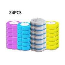 FoBianJie Blue White, Yellow, Blue, Purple Disposable Toilet Brush Replacement Brush Heads In 4 Different Colors And Flavors (Excluding Toilet Brush Handle)