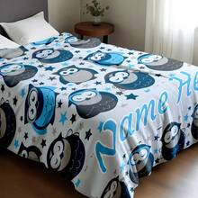 Cobertor de Arremesso de Coruja Cartoon, Macio, Aconchegante, Cobertor Decorativo de Flanela Leve, Perfeito para Sofá, Escritório e Uso em Viagens, Peludo, Felpudo, Quente Falso Pêlo, Presente de Aniversário e Feriado Perfeito para Família e Amigos