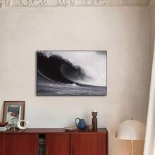 1 pieza Póster de arte de lienzo de surf de California - Decoración de pared sin marco de olas oceánicas para sala de estar, dormitorio, oficina en casa - Tema náutico moderno