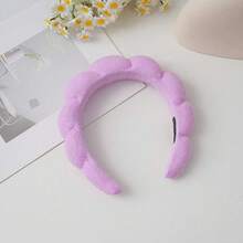 1 pieza Diadema de terciopelo azul para mujer, accesorios para el cabello minimalistas de corona alta para lavarse la cara, envoltorio de ducha lindo