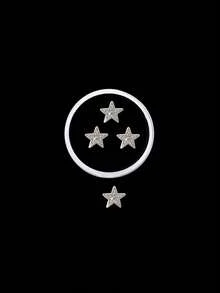 3 peças/caixa de joias de dente de metal com pedras preciosas em forma de estrela, joias de dente hip hop para homens (ouro/prata)