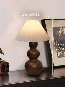 1 chiếc đèn LED kim loại vân gỗ, chao đèn vải xếp ly kiểu retro, ánh sáng dịu nhẹ, phong cách Bắc Âu, Ý, mộc mạc, phòng khách, phòng ngủ, hiện đại tối giản, đèn bàn đọc sách, cá nhân hóa sáng tạo tối giản, ánh sáng ấm áp trang trí đa năng, ánh sáng ấm áp dùng cho cắm trại, lãng mạn, thanh lịch, đèn ngủ cạnh giường, ánh sáng dịu nhẹ, thiết kế tối giản, đèn bàn có chao đèn USB, quà tặng năm mới, quà tặng ngày Valentine - Nhiều màu - Xem 6