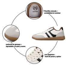 WEIDE Zapatos para mujer versátiles, tenis de mujer casuales retro para uso diario con suela resistente y estilo cómodo - Negro - Ver 8