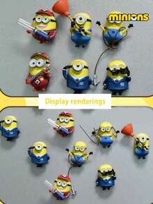 Minions Random 1pc Minions Refrigerator Magnet Cute Mini Doll Shape Cartoon Creative Magnetic Sticker Refrigerator Decoration Sticker Home Storage Stickers Surrounding Pendant Ornaments