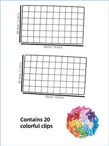 网格照片墙、用于照片展示的金属丝墙网格、相框拼贴板、金属丝网墙板房间装饰、DIY 铁艺相框拼贴用于悬挂墙壁装饰、可折叠多张图片整理器。 - 彩色 - 查看 19