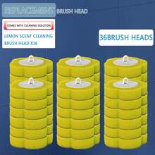 FoBianJie Yellow Lemon-Scented Disposable Toilet Cleaning Brush Replacement Head Bathroom Decor Fall Decor - Yellow lemon scented brush head - View 18