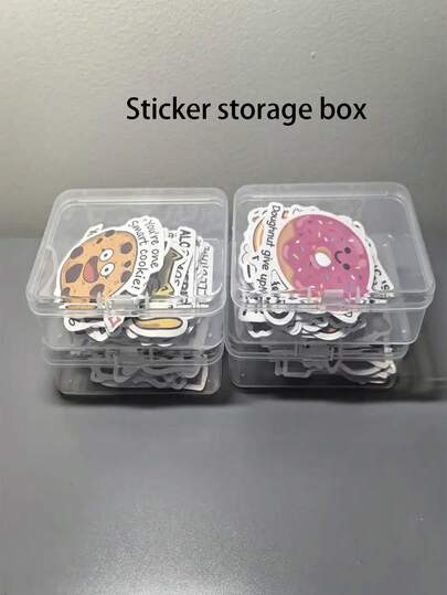 2/4/6个装小型透明PP收纳盒 - 多功能便携式贴纸和首饰收纳盒，可用于存放贴纸、小物件、文具、首饰、发夹、发圈等，适用于学校、家庭、办公室、学生、专业人士、珠宝店、精品店、办公桌、家居收纳等场合。