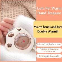 OBOVAY Calentador de manos recargable USB de 1200 mAh, banco de energía móvil, calentador eléctrico de manos lindo y portátil para la oficina