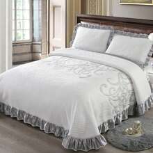 3 件套涤纶床罩套装，欧式风格，多功能床罩，1 个床罩 + 2 个枕套