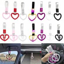 JDM Color Car Safety Warning Handle Ring, Train Bus Handband, Drift Belt, Charm Heart Shaped Front Tow Hook, Car Design Suitable For Racing, Train Bus Handband Design, Drift Charm Belt, Drift Car Warning Car Trailer Belt, Car Warning Trailer Belt, Pendant Decoration - one-size - View 5