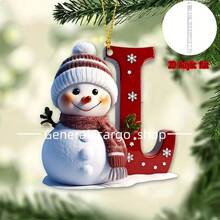 Christmas Tree Shaped Snowman Enamel Pendant - A-Z Letters - Ideal Decoration For Christmas, Valentine's Day And Thanksgiving | Multi-Functional Keychain And Backpack Charm, No Battery Required, 2D Flat Design, Suitable For All Seasons - Multicolor - View 31