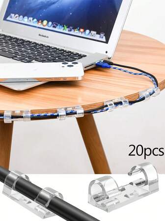 (20pcs)Cord Storage Clip Management Organizer Protective Cable Clip Cable Case Data Line Organizer Tool Fixed Decor.