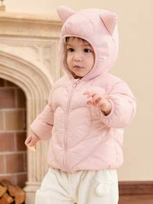 Balabala Kleine Mädchen Daunenjacke Herbst/Winter 2025, süße Kapuzenjacke für Kleine Jungen & Kleine Mädchen