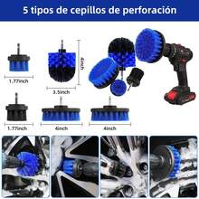 Kit de 27 Cepillos de Poliéster para Limpieza y Detalle Profesional de Coches - Estilo I - Estilo I - Ver 3